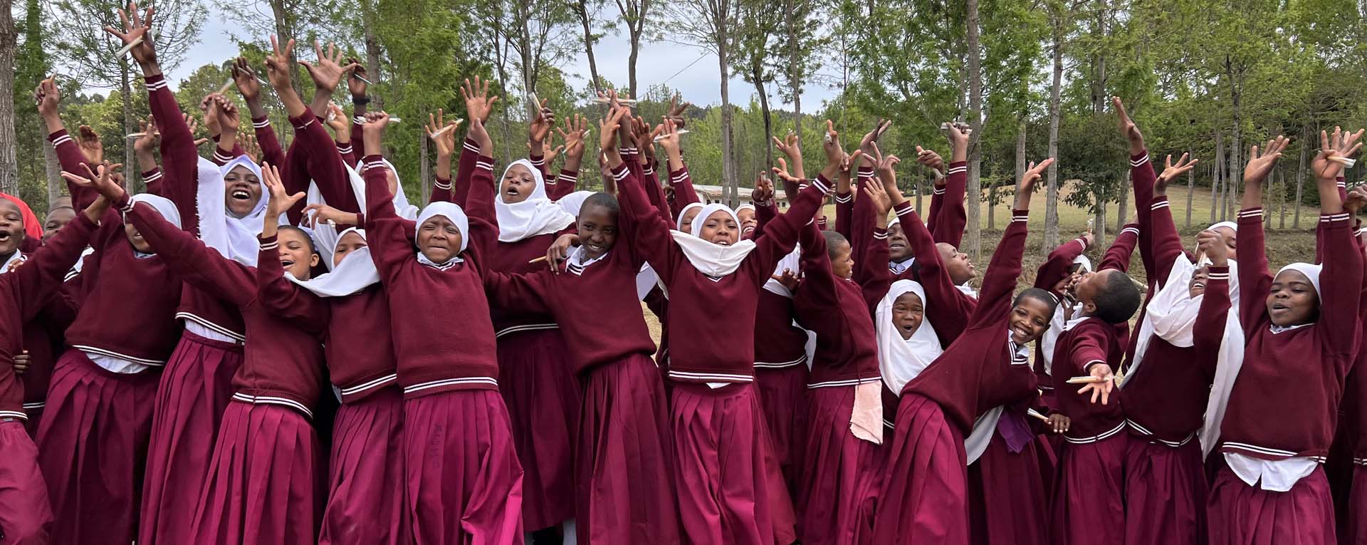 Kenyan school students in uniform